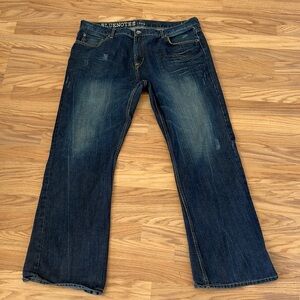 Bluenotes Relaxed Blue Jeans with Vintage Fading 38x32